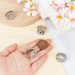 4Pcs 4 Styles Alloy Snap Rings for Women Men&nbsp;RJEW-DR0001-03A