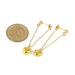 Heart Alloy Dangle Stud Earrings&nbsp;EJEW-JE06366-01
