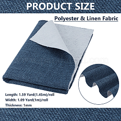Polyester & Linen Fabric&nbsp;DIY-WH0750-189B