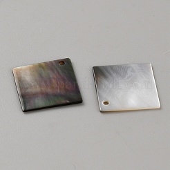 Natural Black Lip Shell Pendants&nbsp;BSHE-WH0004-13