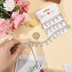 Flower Crystal Glass Rhinestone Cup Chains&nbsp;DIY-GL0005-73