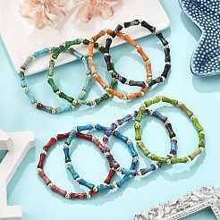 Natural Dyed Imperial Jasper Beads Stretch Bracelets for Men Women&nbsp;BJEW-L171-03A
