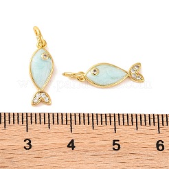 Rack Plating Brass Micro Pave Cubic Zirconia Pendants&nbsp;KK-H486-14G-01