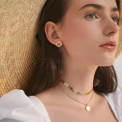 8 Pairs 8 Styles Twist Oval & Chains Shape & Round Alloy Stud Earrings&nbsp;EJEW-FI0001-47