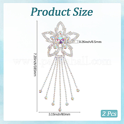 Glass Rhinestone Tassel Cabochons&nbsp;FIND-WH20008-30A