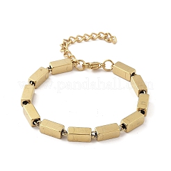 304 Stainless Steel Cuboid Link Chain Bracelets for Women&nbsp;BJEW-F488-15G