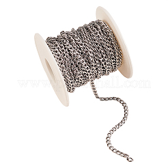 304 Stainless Steel Cuban Link Chains&nbsp;CHS-CJ0001-27P