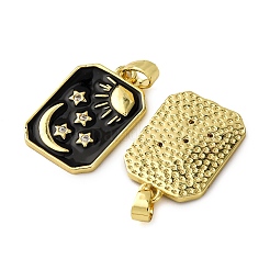 Brass Micro Pave Cubic Zirconia Pendants&nbsp;KK-F911-16G-02