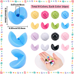 128Pcs 8 Colors Opaque Acrylic Bead&nbsp;OACR-SP0001-45
