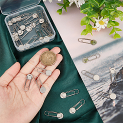 30Pcs 304 Stainless Steel Paperclip Brooch Finding&nbsp;FIND-UN0002-45