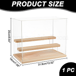 3-Tier Rectangle Clear Acrylic Minifigures Display Boxes&nbsp;ODIS-WH0017-104A