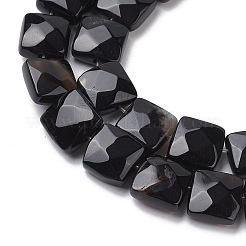 Dyed & Heated Natural Black Agate Beads Strands&nbsp;G-K359-B13-01