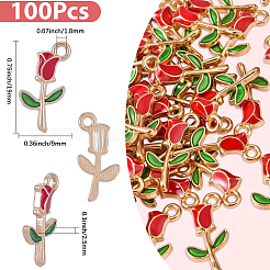 100Pcs Alloy Enamel Pendants&nbsp;ENAM-BM0001-23