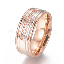 304 Stainless Steel Finger Rings&nbsp;RJEW-F098-13RG