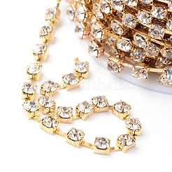Brass Rhinestone Strass Chains&nbsp;CHC-T002-SS18-01C
