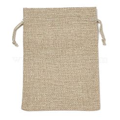 Christmas Printed Burlap Packing Pouches Drawstring Bags&nbsp;ABAG-Q053-02B-04