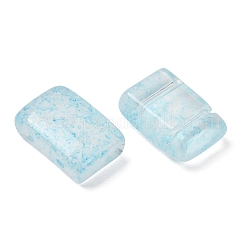 2-Hole Baking Paint Transparent Glass Beads&nbsp;GL-CBA5BF9-01A