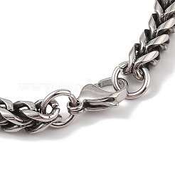 304 Stainless Steel Wheat Chain Bracelets for Men&nbsp;BJEW-B096-36B-AS