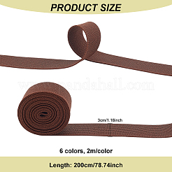 12M 6 Colors Flat Polyester Elastic Band&nbsp;OCOR-BC0002-07
