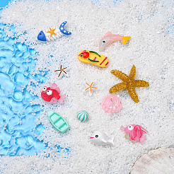 Ocean Theme Opaque Resin Cabochons&nbsp;CRES-CJC0004-15
