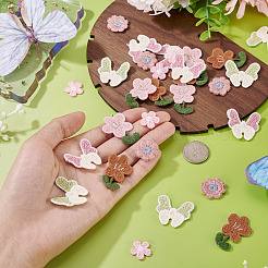 30Pcs 6 Styles Flower Computerized Embroidery Cloth Iron On Patches&nbsp;PATC-TA0001-36A