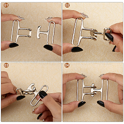 Alloy Snap Lock Clasps&nbsp;FIND-CA0008-42B-P