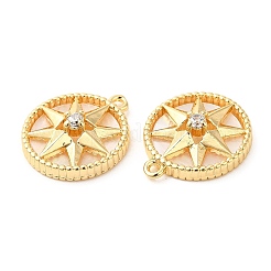 Brass Micro Pave Cubic Zirconia Charms&nbsp;KK-F855-12G