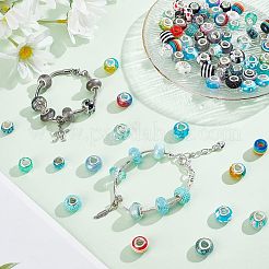 108Pcs 2 Colors Acrylic & Resin & Polymer Clay Rhinestone European Beads&nbsp;OPDL-NB0001-16