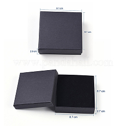 Kraft Cotton Filled Cardboard Paper Jewelry Set Boxes&nbsp;X1-CBOX-G015-05