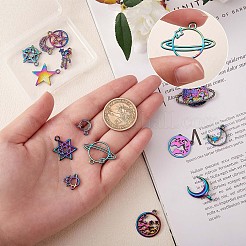 14 Pcs Space Theme 316L Surgical Stainless Steel Charms & Pendants&nbsp;JX097A