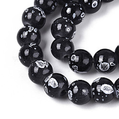 Baking Paint Glass Beads Strands&nbsp;DGLA-N015-8mm-10