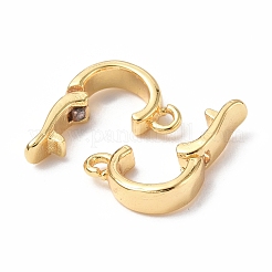 Brass Fold Over Clasps&nbsp;KK-P223-25G