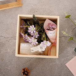 1Pc Wooden Storage Boxes&nbsp;WOCR-DJ0001-02B