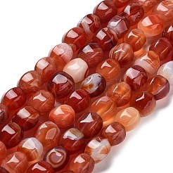Natural Banded Agate Beads Strands&nbsp;G-G172-02A