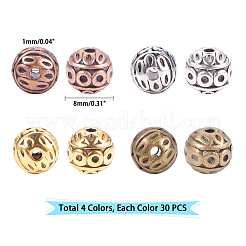 Tibetan Style Zinc Alloy Beads&nbsp;PALLOY-PH0013-28-FF-WH