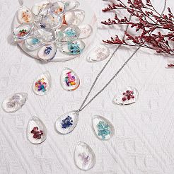 40Pcs 10 Colors Transparent Glass Pendants&nbsp;GGLA-SZ0001-44