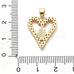 Rack Plating Brass with Cubic Zirconia Pendants&nbsp;KK-Q017-06B-G