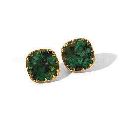 Rhombus Synthetic Turquoise Earrings&nbsp;VQ5584-2
