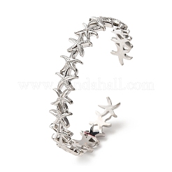 Brass Cuff Bangles for Women&nbsp;BJEW-F514-02P