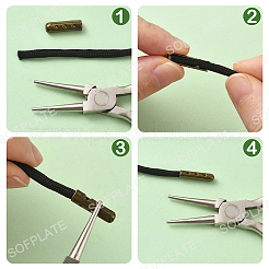 200Pcs 4 Colors Column Alloy Shoelace Buckle Connectors&nbsp;FIND-SP0004-68B