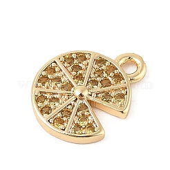 Brass Micro Pave Cubic Zirconia Pendants&nbsp;KK-R219-36A-G