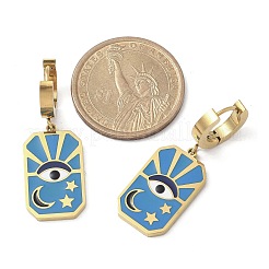 304 Stainless Steel Enamel Hoop Earrings for Women&nbsp;STAS-Z105-01G-04