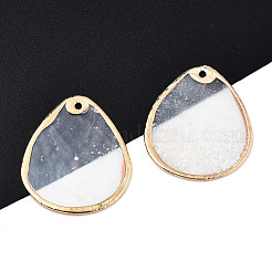 Natural Capiz Shell Pendants&nbsp;SSHEL-N034-129B-01
