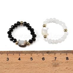 Adjustable Resin & Alloy Finger Rings for Women&nbsp;AL-CBA1A3E-03
