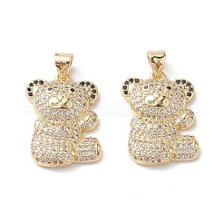 Brass Micro Pave Cubic Zirconia Pendants&nbsp;KK-M240-19