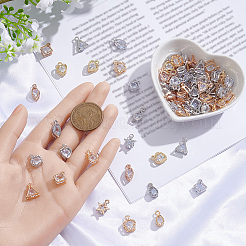 80Pcs 16 Styles Alloy Pendants&nbsp;ZIRC-SP0001-12