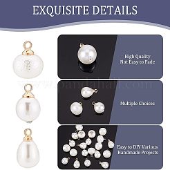 120Pcs 2 Style  Resin Imitation Pearl Charms&nbsp;FIND-FH0004-29