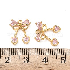 Brass Micro Pave Cubic Zirconia Charms&nbsp;KK-Z136-75G