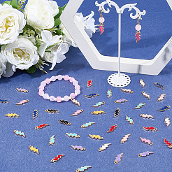 60Pcs 10 Colors Alloy Enamel Pendants&nbsp;ENAM-SC0006-77