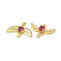 Brass Micro Pave Cubic Zirconia Pendants&nbsp;ZIRC-P106-49G-01